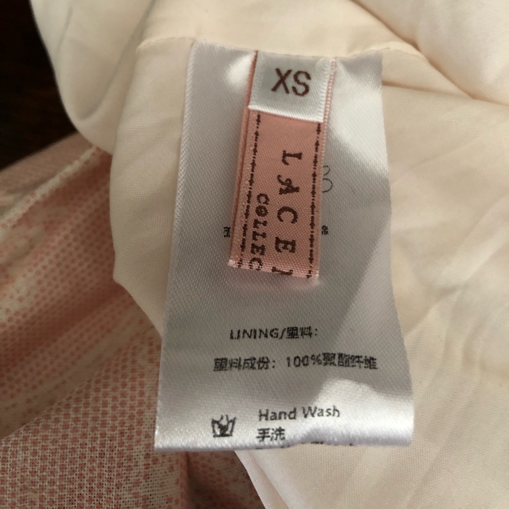 Romantic Off-Shoulder Pink Lace Tea Dress - Picture 11 of 12